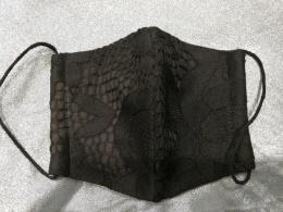 マスク、黒レース