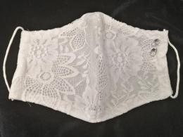 マスク、白レース①石付き